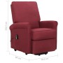 Sillón elevable tela rojo tinto de vidaXL, Sillones - Ref: Foro24-329722, Precio: 588,18 €, Descuento: %