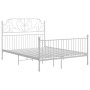 White metal bed frame 160x200 cm by vidaXL, Beds and slatted bases - Ref: Foro24-324854, Price: 179,99 €, Discount: %