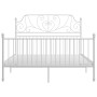 White metal bed frame 160x200 cm by vidaXL, Beds and slatted bases - Ref: Foro24-324854, Price: 179,99 €, Discount: %