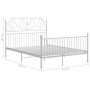 White metal bed frame 160x200 cm by vidaXL, Beds and slatted bases - Ref: Foro24-324854, Price: 179,99 €, Discount: %