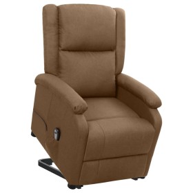 Sillón elevable tela marrón de vidaXL, Sillones - Ref: Foro24-329703, Precio: 411,88 €, Descuento: %