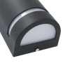 Lámparas de pared de exterior 2 uds 35 W negro semicircular de vidaXL, Iluminación de exterior - Ref: Foro24-45649, Precio: 4...