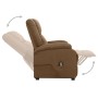 Sillón elevable tela marrón de vidaXL, Sillones - Ref: Foro24-329703, Precio: 306,53 €, Descuento: %