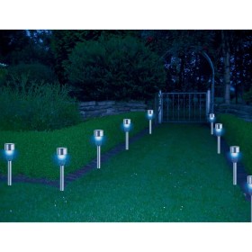 HI Solar LED garden lamps 8 units stainless steel by HI, Outdoor lighting - Ref: Foro24-435247, Price: 24,99 €, Discount: %