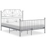 Estructura de cama de metal gris 140x200 cm de vidaXL, Camas y somieres - Ref: Foro24-324852, Precio: 152,99 €, Descuento: %