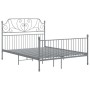 Gray metal bed frame 140x200 cm by vidaXL, Beds and slatted bases - Ref: Foro24-324852, Price: 152,99 €, Discount: %