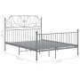 Estructura de cama de metal gris 140x200 cm de vidaXL, Camas y somieres - Ref: Foro24-324852, Precio: 152,99 €, Descuento: %