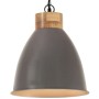 Industrielle Hängelampe aus grauem Eisen und Holz, 35 cm, E27 von vidaXL, Lampen - Ref: Foro24-320887, Preis: 51,99 €, Rabatt: %