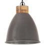 Lámpara colgante industrial hierro gris y madera 35 cm E27 de vidaXL, Lámparas - Ref: Foro24-320887, Precio: 55,82 €, Descuen...