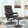 Sillón reclinable con reposapiés de tela gris oscuro de vidaXL, Sillones - Ref: Foro24-249312, Precio: 165,56 €, Descuento: %