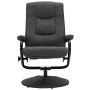 Sillón reclinable con reposapiés de tela gris oscuro de vidaXL, Sillones - Ref: Foro24-249312, Precio: 165,56 €, Descuento: %