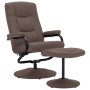 Sillón reclinable con reposapiés tela marrón de vidaXL, Sillones - Ref: Foro24-249313, Precio: 165,56 €, Descuento: %