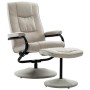 Sillón reclinable con reposapiés de tela color crema de vidaXL, Sillones - Ref: Foro24-249310, Precio: 181,69 €, Descuento: %