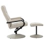 Sillón reclinable con reposapiés de tela color crema de vidaXL, Sillones - Ref: Foro24-249310, Precio: 181,69 €, Descuento: %