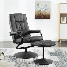 Grauer TV-Sessel aus Kunstleder mit Fußstütze von vidaXL, Sessel - Ref: Foro24-249297, Preis: 180,99 €, Rabatt: %