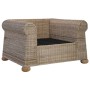 Sessel mit Kissen aus natürlichem Rattan von vidaXL, Sessel - Ref: Foro24-283072, Preis: 369,15 €, Rabatt: %