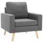 Sillón de tela gris claro de vidaXL, Sillones - Ref: Foro24-288693, Precio: 181,48 €, Descuento: %