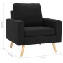 Black fabric armchair by vidaXL, Armchairs - Ref: Foro24-288702, Price: 169,99 €, Discount: %