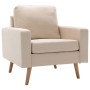 Sillón de tela color crema de vidaXL, Sillones - Ref: Foro24-288696, Precio: 197,06 €, Descuento: %