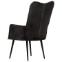 Sillón orejero de cuero auténtico negro de vidaXL, Sillones - Ref: Foro24-339650, Precio: 106,33 €, Descuento: %