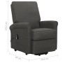 Sillón elevable tela gris oscuro de vidaXL, Sillones - Ref: Foro24-329720, Precio: 285,99 €, Descuento: %