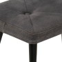 Sillón orejero con reposapiés lona negro vintage de vidaXL, Sillones - Ref: Foro24-339670, Precio: 92,24 €, Descuento: %