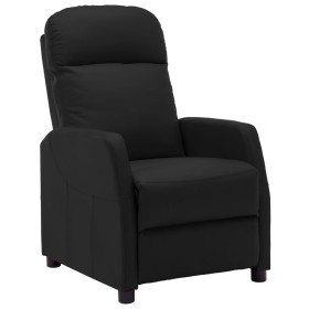 Sillón reclinable de cuero sintético negro de vidaXL, Sillones - Ref: Foro24-321352, Precio: 230,99 €, Descuento: %