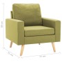 Sillón de tela verde de vidaXL, Sillones - Ref: Foro24-288698, Precio: 207,99 €, Descuento: %