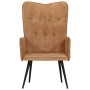 Sillón orejero de lona marrón de vidaXL, Sillones - Ref: Foro24-339652, Precio: 91,72 €, Descuento: %