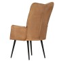 Sillón orejero de lona marrón de vidaXL, Sillones - Ref: Foro24-339652, Precio: 91,72 €, Descuento: %