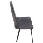 Sillón orejero de cuero auténtico gris canela de vidaXL, Sillones - Ref: Foro24-339649, Precio: 84,71 €, Descuento: %