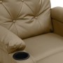 Sillón reclinable de cuero sintético color capuchino de vidaXL, Sillones - Ref: Foro24-339124, Precio: 241,03 €, Descuento: %