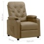 Sillón reclinable de cuero sintético color capuchino de vidaXL, Sillones - Ref: Foro24-339124, Precio: 241,03 €, Descuento: %