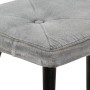 Sillón orejero con reposapiés lona gris vintage de vidaXL, Sillones - Ref: Foro24-339669, Precio: 92,24 €, Descuento: %