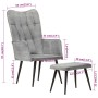 Vintage gray canvas wing chair with footrest by vidaXL, Armchairs - Ref: Foro24-339669, Price: 91,95 €, Discount: %