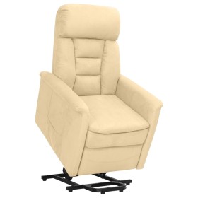 Cream White Suede Leather Lift Recliner by vidaXL, Armchairs - Ref: Foro24-329664, Price: 302,99 €, Discount: %