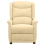 Cream Microfiber Fabric Recliner by vidaXL, Armchairs - Ref: Foro24-338889, Price: 198,99 €, Discount: %