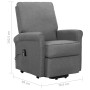 Liftable light gray fabric armchair by vidaXL, Armchairs - Ref: Foro24-329719, Price: 288,25 €, Discount: %