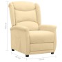 Cream Microfiber Fabric Recliner by vidaXL, Armchairs - Ref: Foro24-338889, Price: 198,99 €, Discount: %