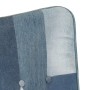 Denim blue patchwork canvas armchair with footrest by vidaXL, Armchairs - Ref: Foro24-339672, Price: 111,50 €, Discount: %