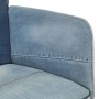 Sillón con reposapiés lona patchwork azul vaquero de vidaXL, Sillones - Ref: Foro24-339672, Precio: 110,85 €, Descuento: %