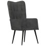 Sillón orejero de cuero auténtico negro canela de vidaXL, Sillones - Ref: Foro24-339654, Precio: 91,20 €, Descuento: %