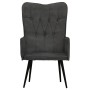 Sillón orejero de cuero auténtico negro canela de vidaXL, Sillones - Ref: Foro24-339654, Precio: 91,20 €, Descuento: %