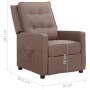 Taupe Gray Fabric Recliner by vidaXL, Armchairs - Ref: Foro24-338964, Price: 181,84 €, Discount: %