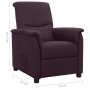 Purple Fabric Recliner by vidaXL, Armchairs - Ref: Foro24-338903, Price: 159,99 €, Discount: %