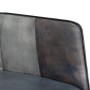 Sillón con reposapiés lona y cuero auténtico gris de vidaXL, Sillones - Ref: Foro24-339677, Precio: 103,99 €, Descuento: %