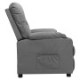 Sillón reclinable de cuero sintético gris de vidaXL, Sillones - Ref: Foro24-339126, Precio: 227,99 €, Descuento: %