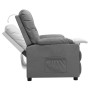 Sillón reclinable de cuero sintético gris de vidaXL, Sillones - Ref: Foro24-339126, Precio: 227,99 €, Descuento: %