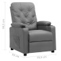 Sillón reclinable de cuero sintético gris de vidaXL, Sillones - Ref: Foro24-339126, Precio: 227,99 €, Descuento: %