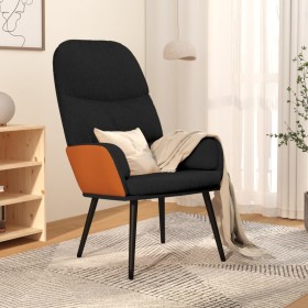 Silla de relajación de tela negro de vidaXL, Sillones - Ref: Foro24-341018, Precio: 79,99 €, Descuento: %